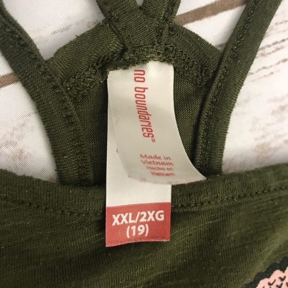 No Boundaries Owl Green Tank Top Size XXL - Picture 4 of 7